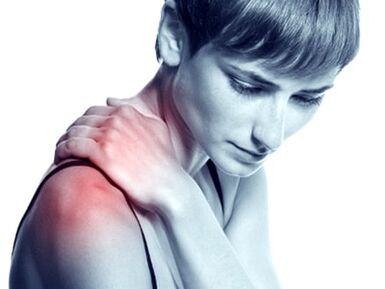 Dolor en la articulación del hombro debido a la osteoartritis.